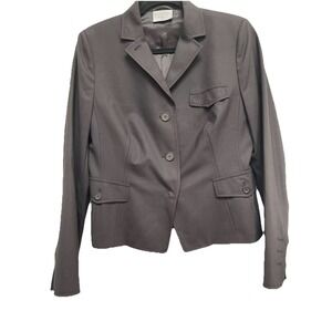 AKRIS Punto Brown 100% Wool‎ Blazer Jacket Size 10 US